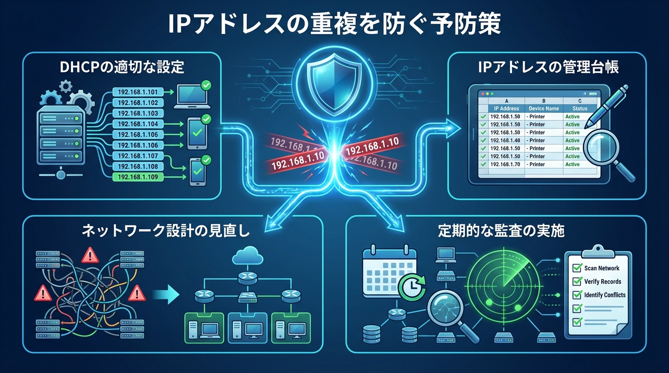 IPアドレスの重複を防ぐ予防策