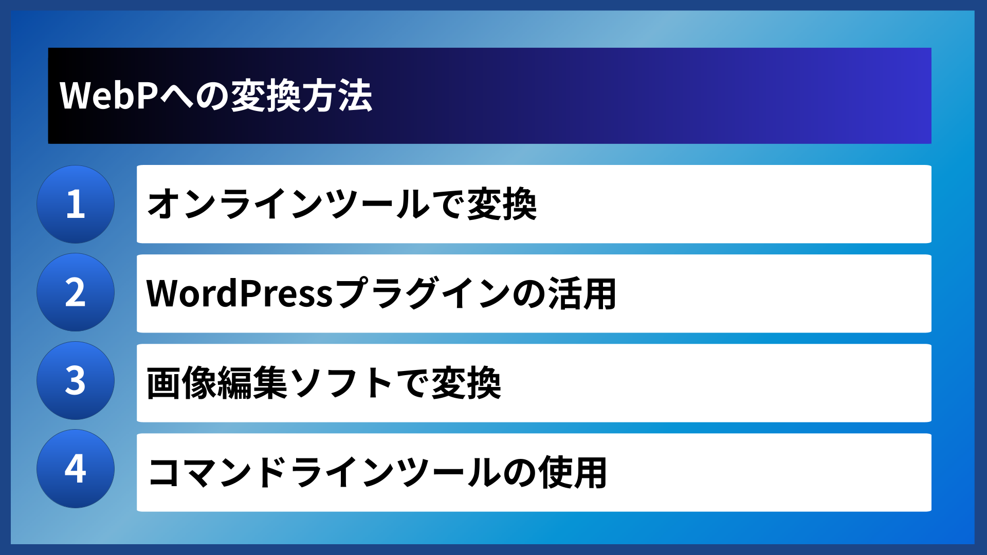 WebPへの変換方法