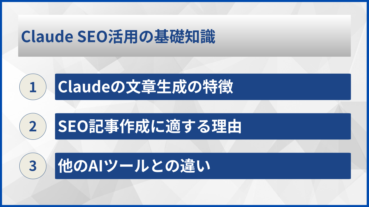 Claude SEO活用の基礎知識