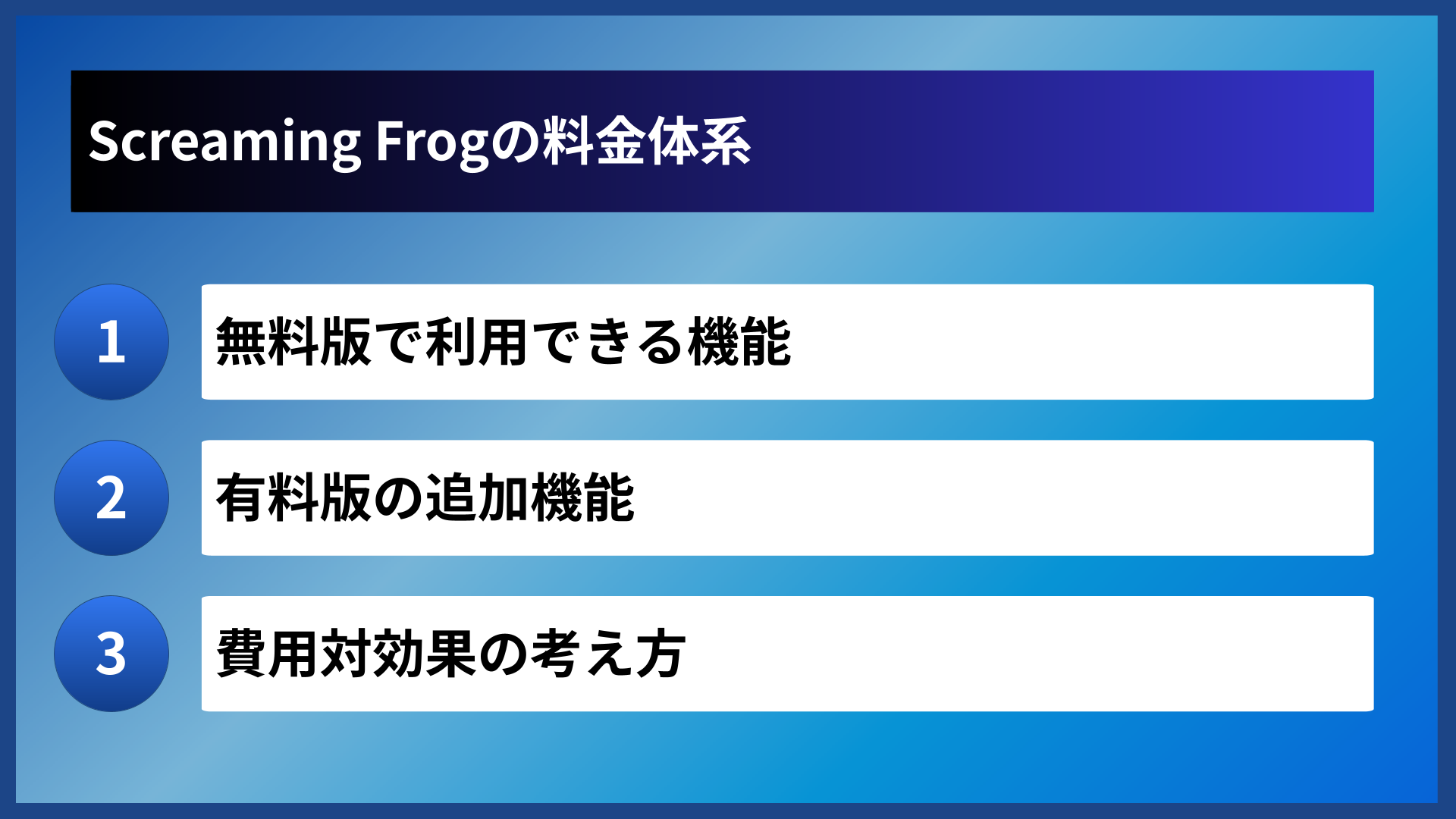 Screaming Frogの料金体系