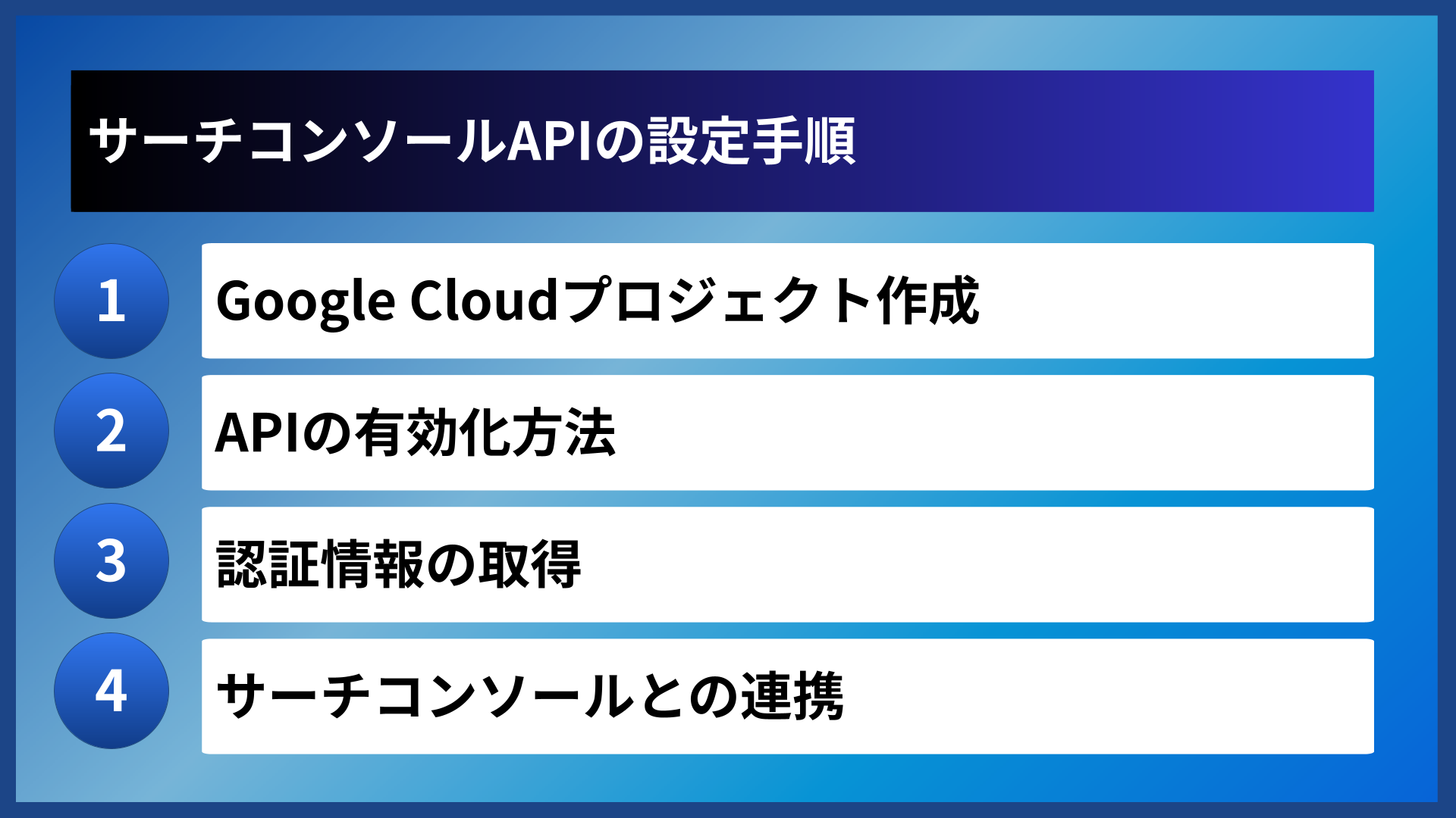 サーチコンソールAPIの設定手順