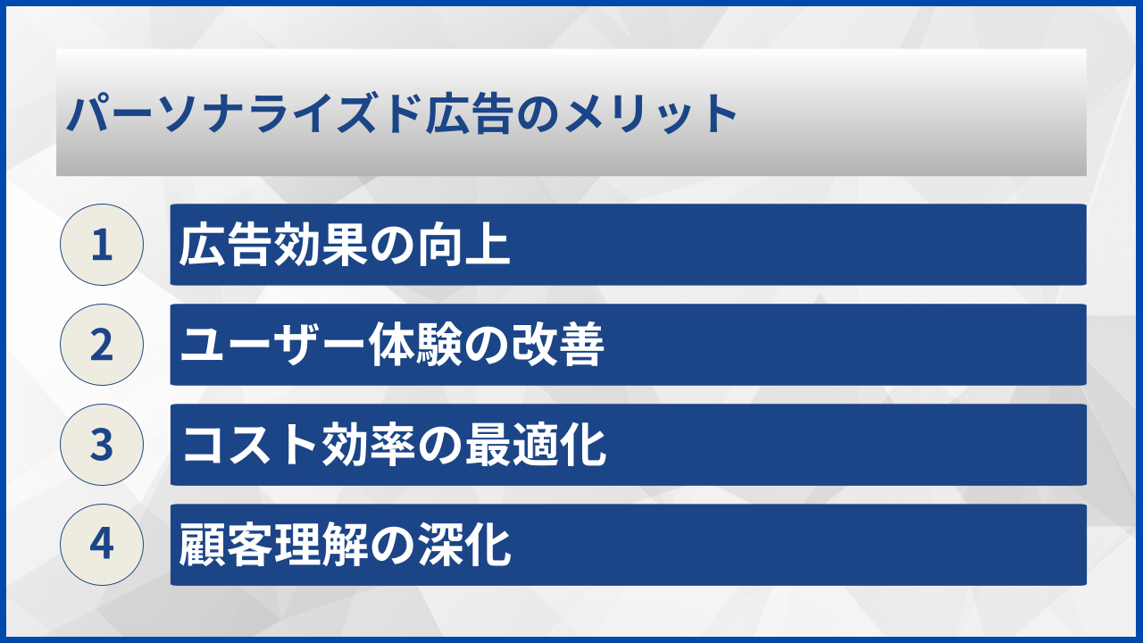 パーソナライズド広告のメリット