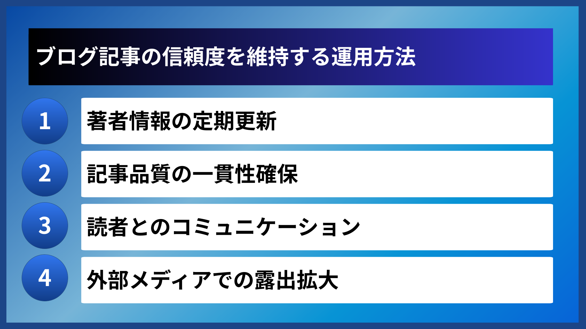 ブログ記事の信頼度を維持する運用方法