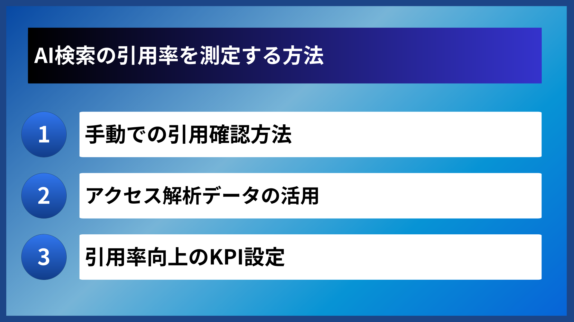AI検索の引用率を測定する方法
