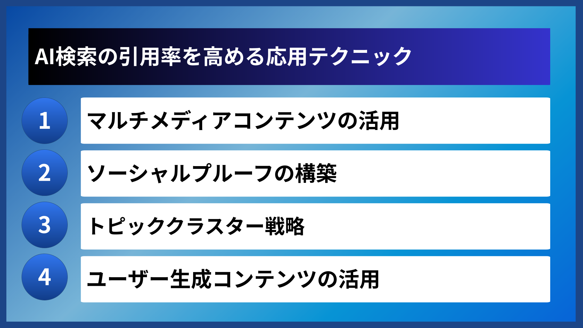 AI検索の引用率を高める応用テクニック