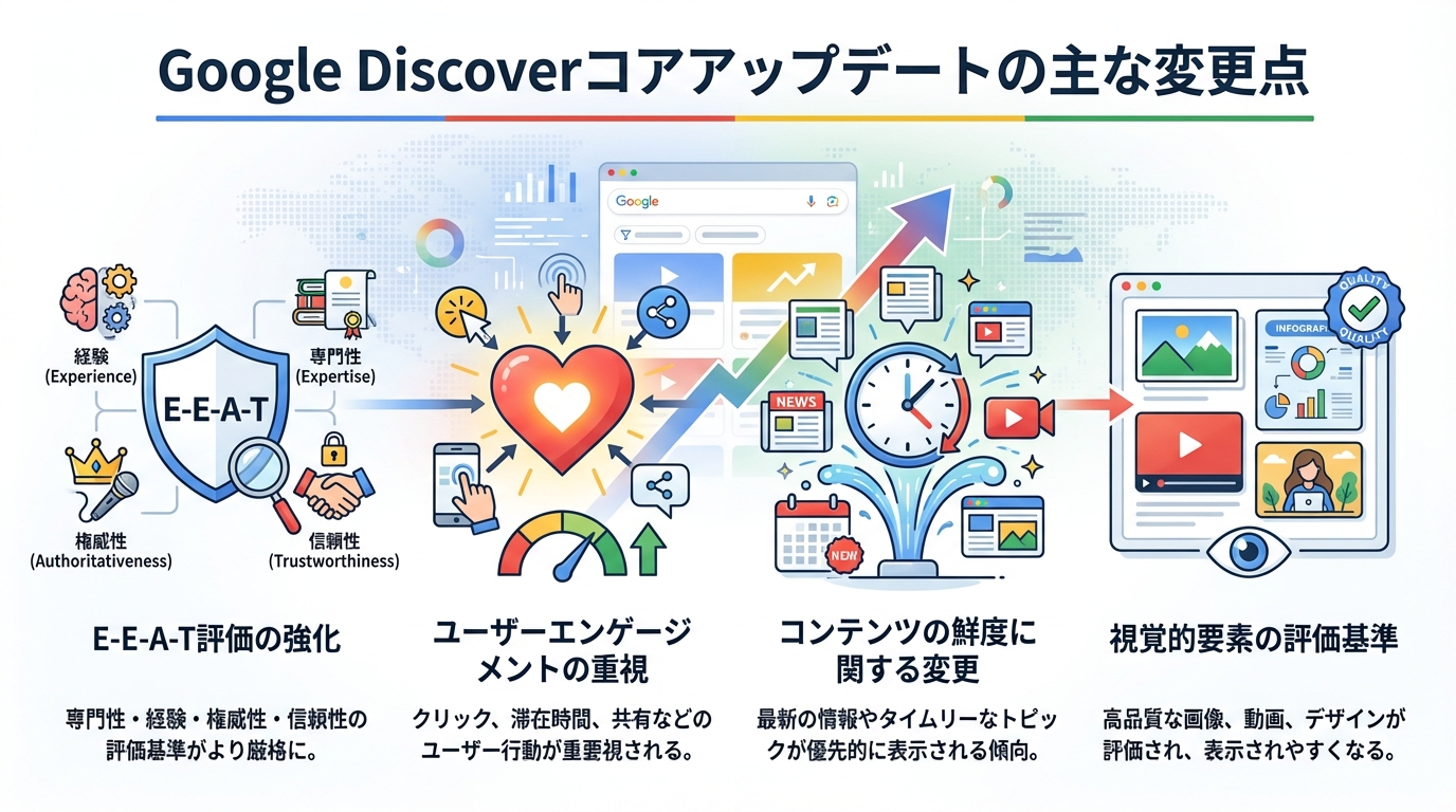 Google Discoverコアアップデートの主な変更点