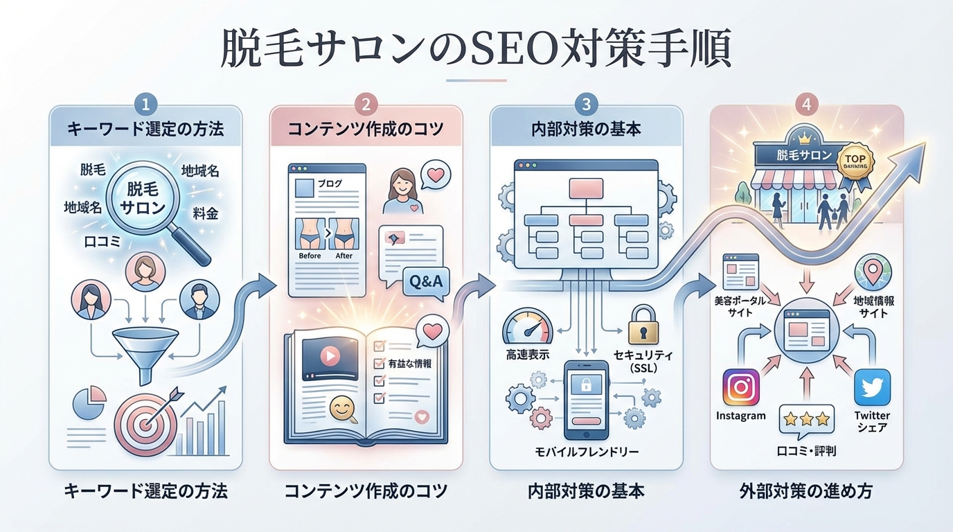 脱毛サロンのSEO対策手順