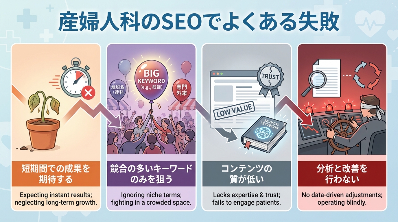 産婦人科のSEOでよくある失敗