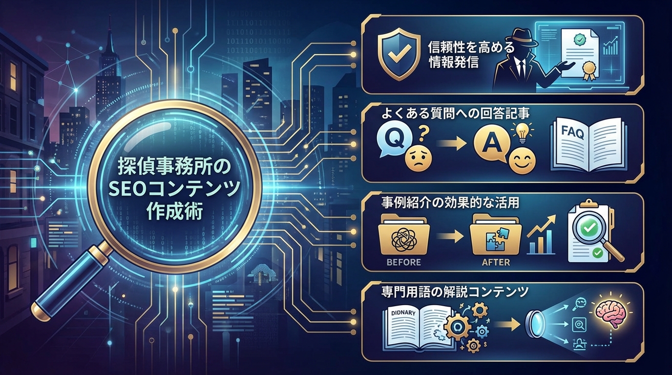 探偵事務所のSEOコンテンツ作成術