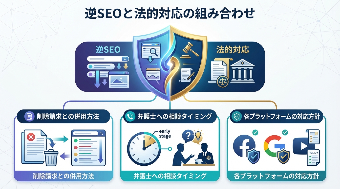 逆SEOと法的対応の組み合わせ