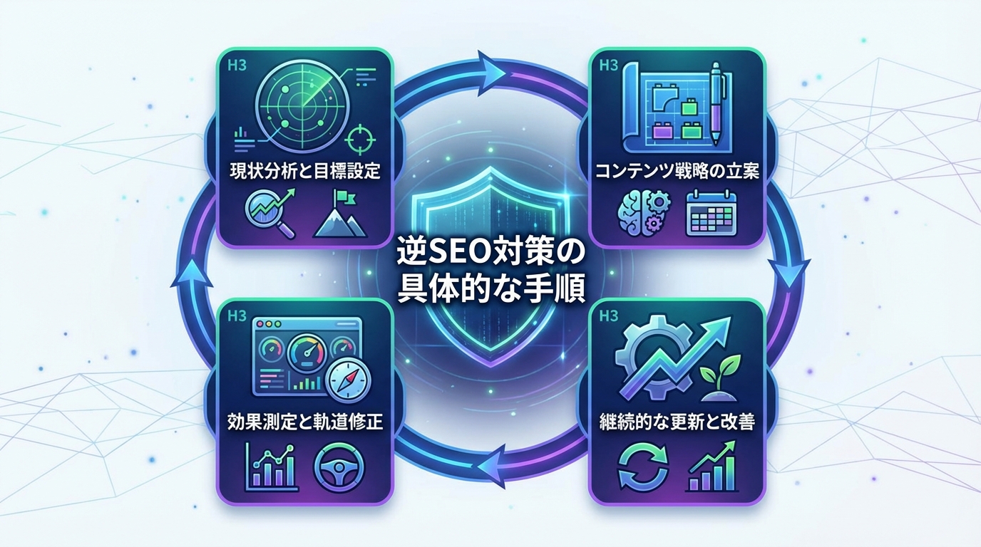 逆SEO対策の具体的な手順