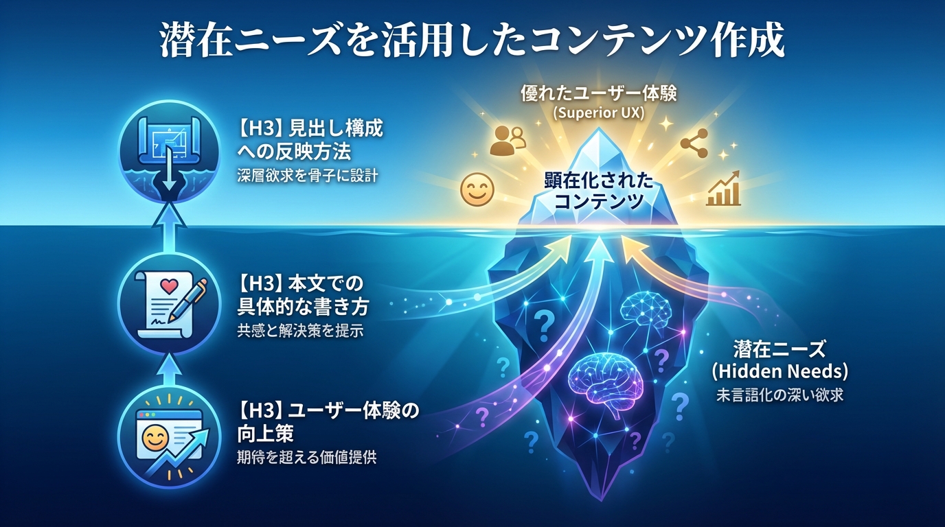 潜在ニーズを活用したコンテンツ作成