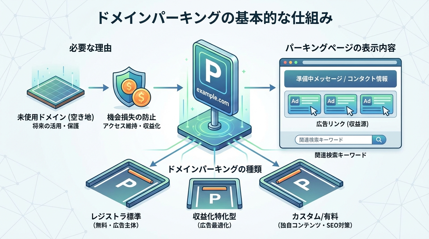 ドメインパーキングの基本的な仕組み