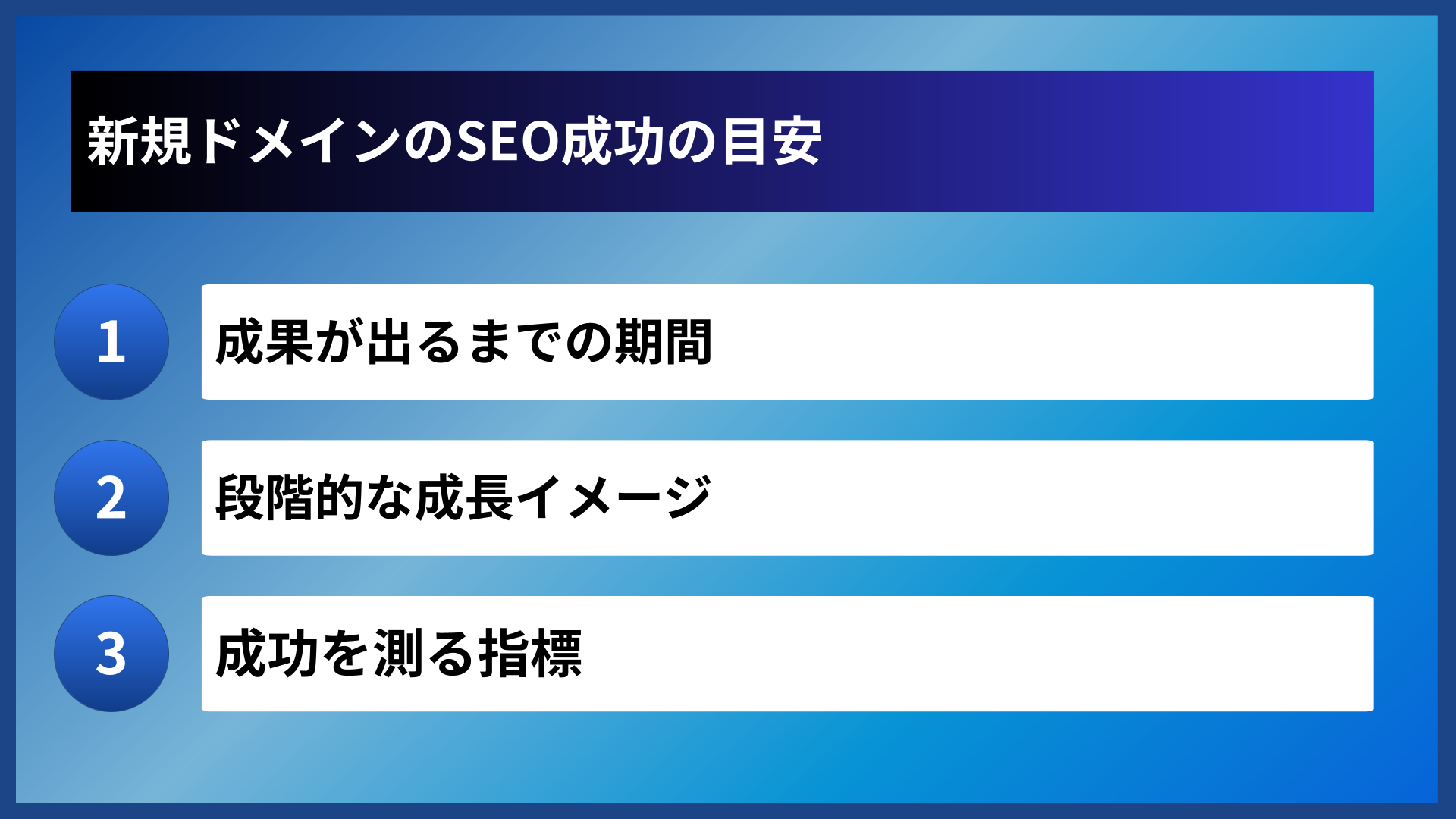 新規ドメインのSEO成功の目安