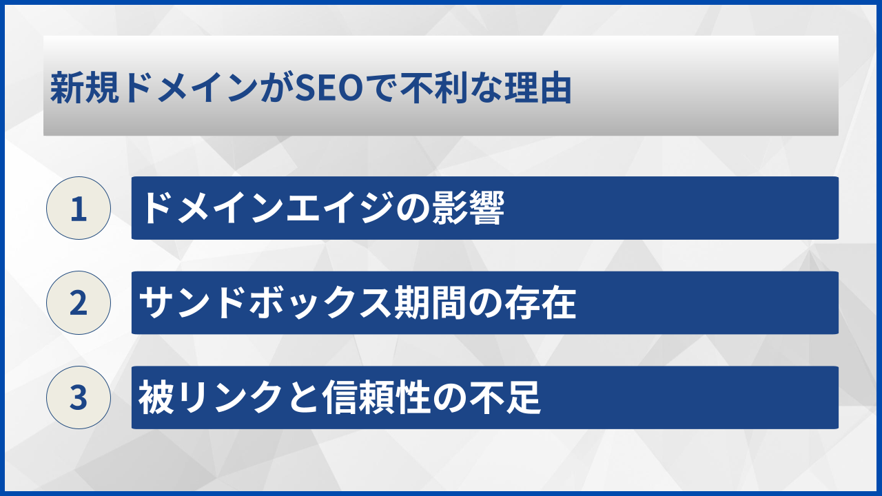 新規ドメインがSEOで不利な理由