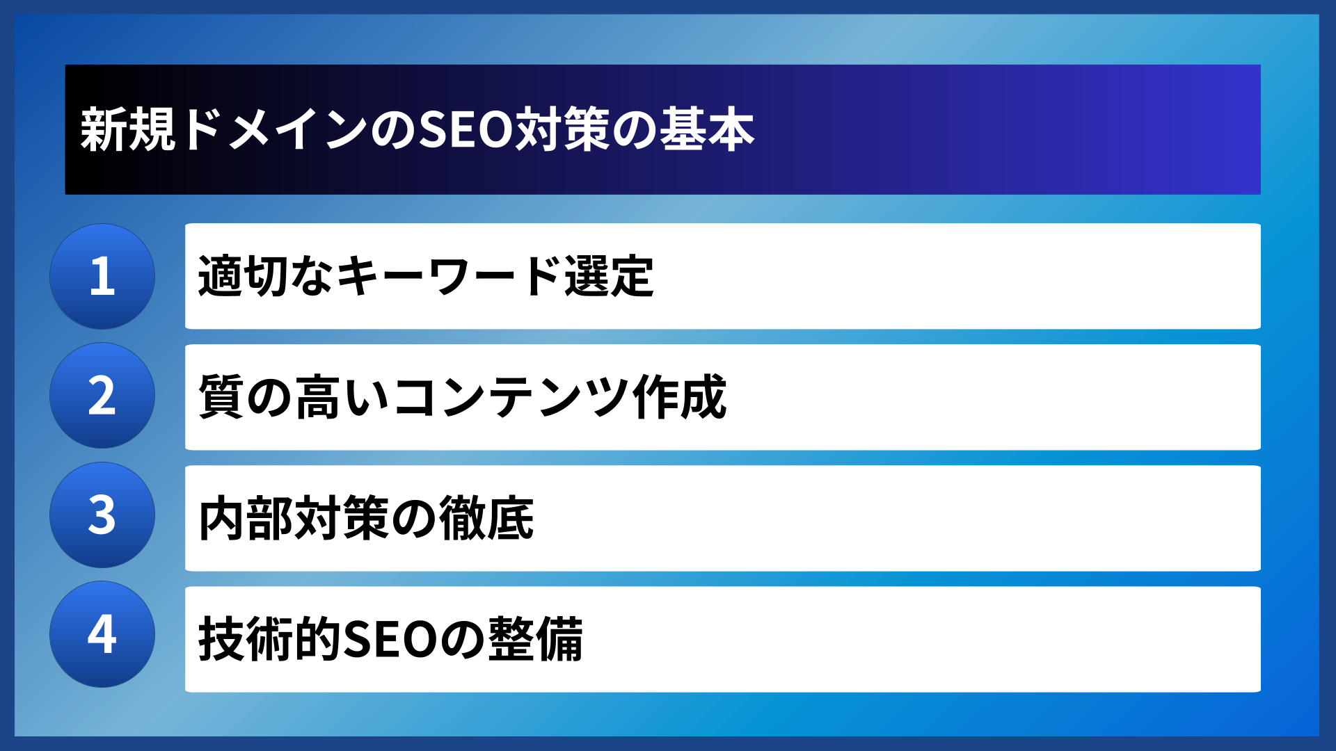 新規ドメインのSEO対策の基本