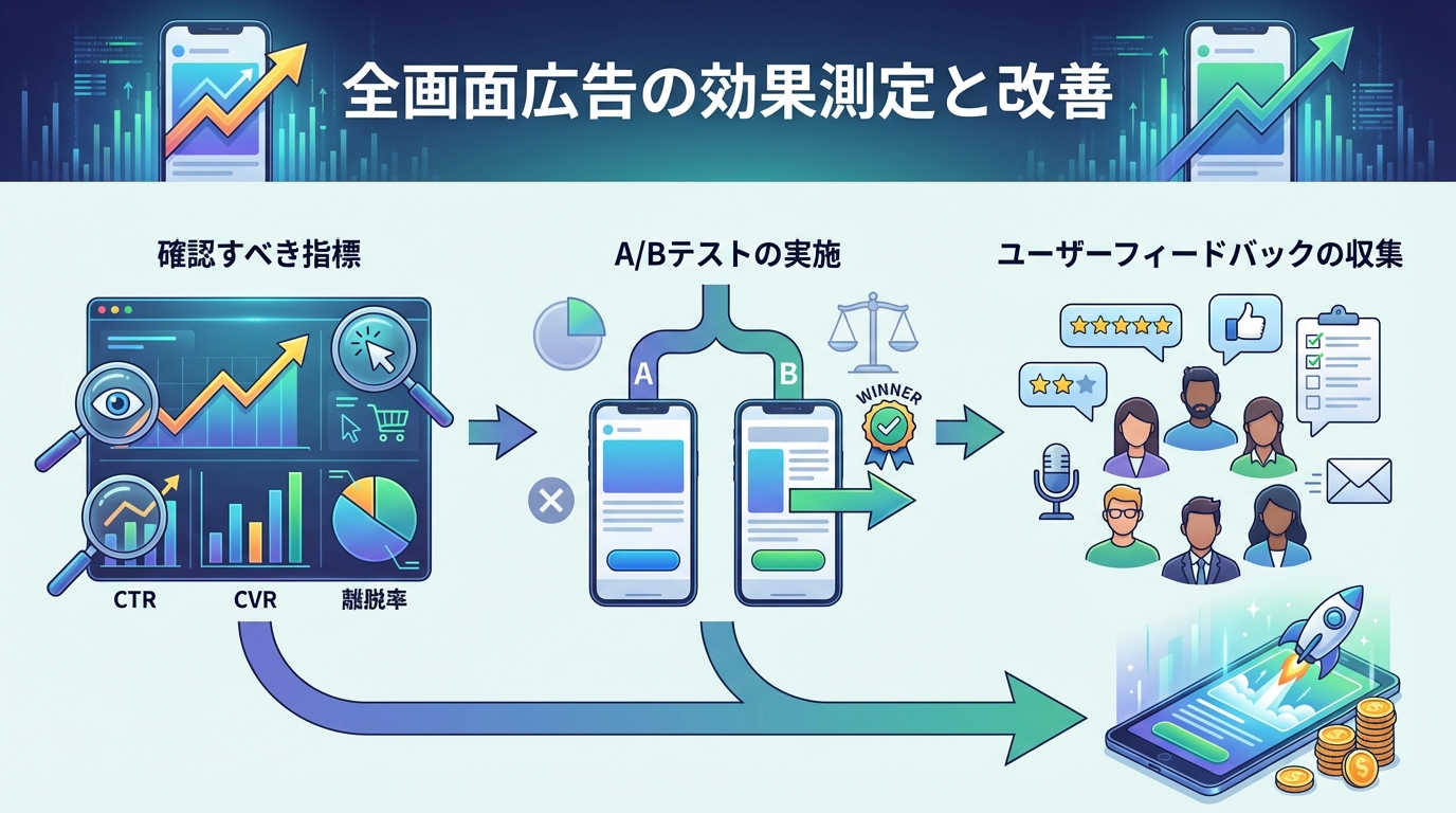 全画面広告の効果測定と改善