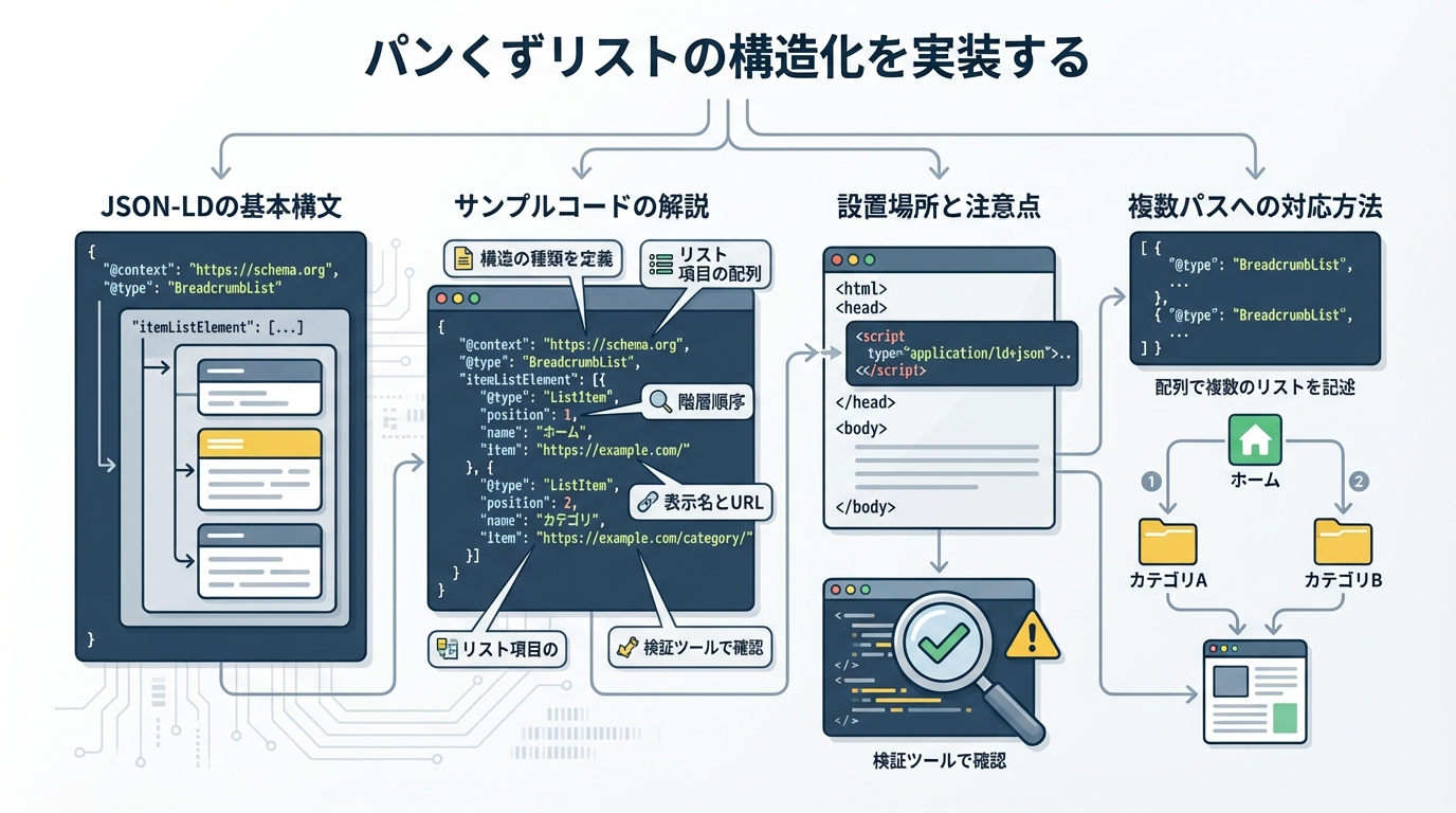 パンくずリストの構造化を実装する