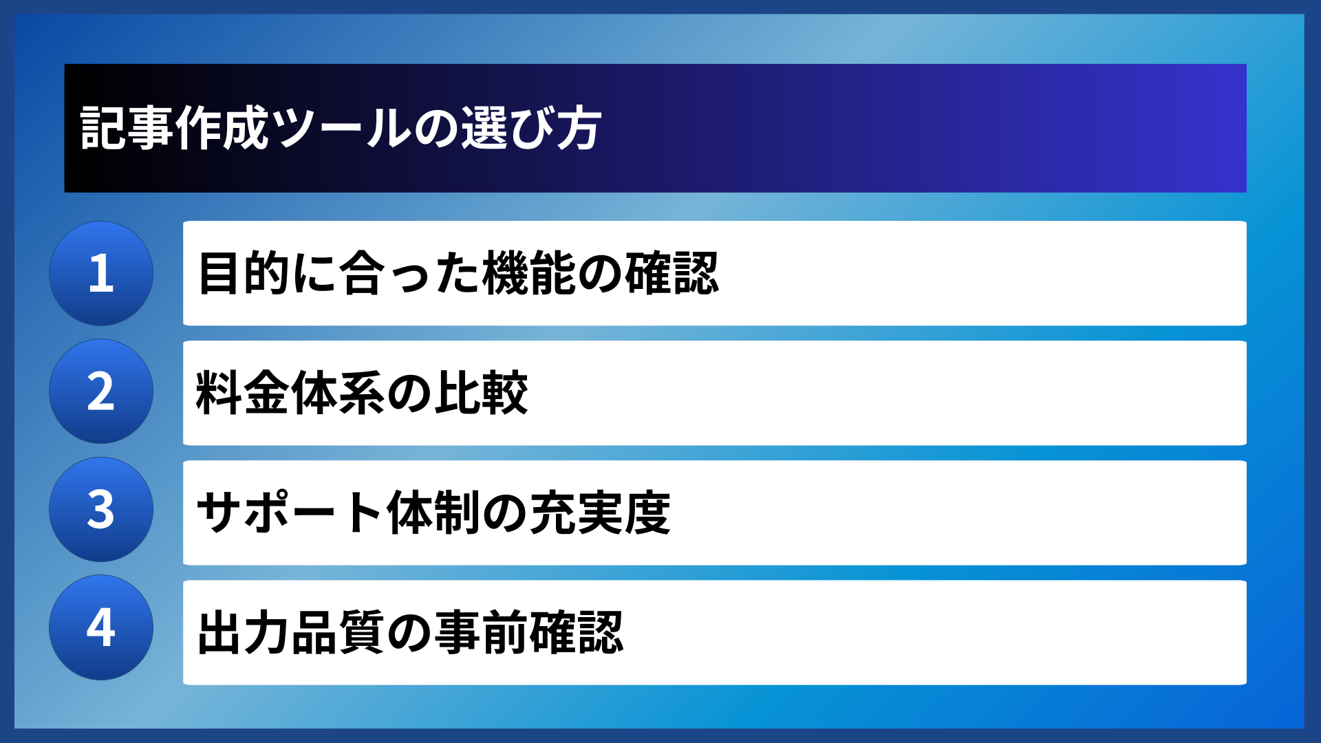 記事作成ツールの選び方