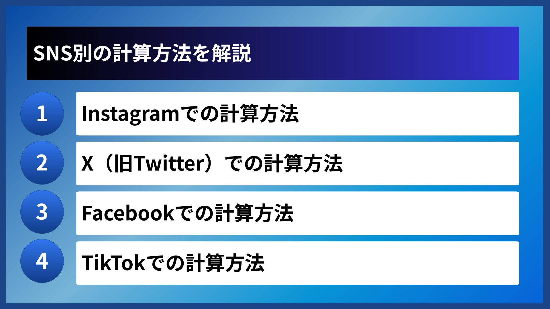 SNS別の計算方法を解説