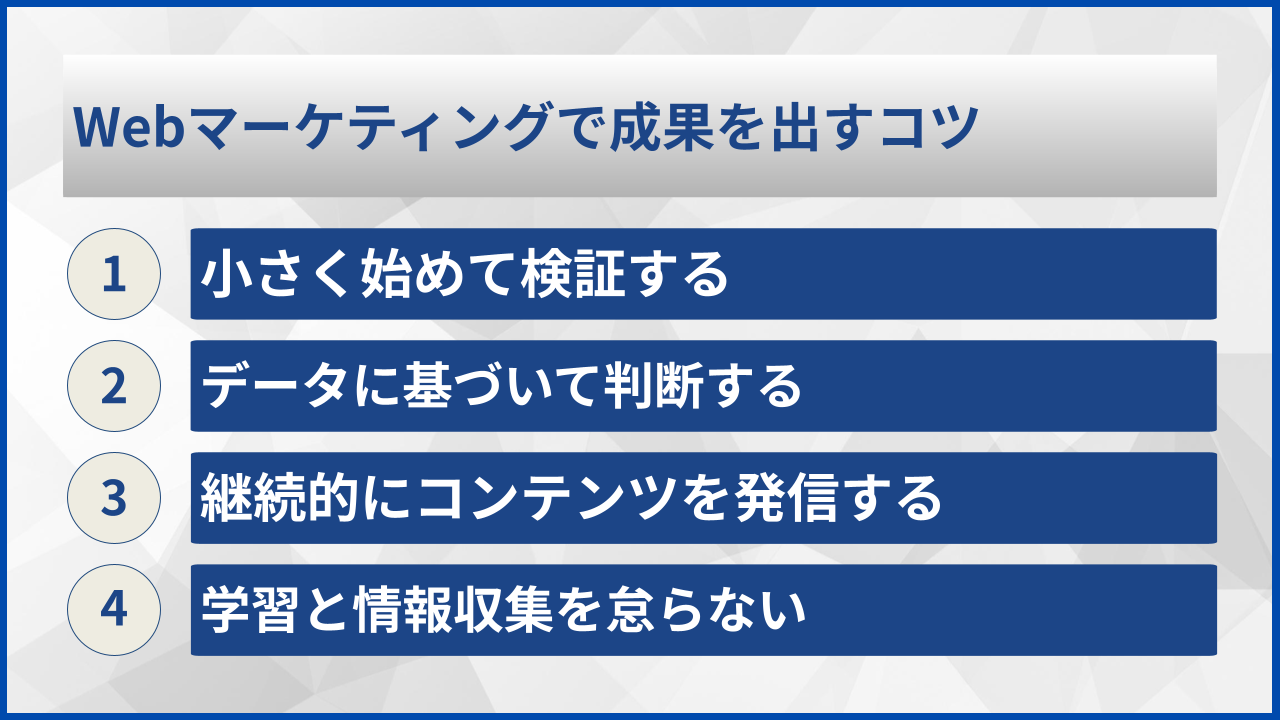 Webマーケティングで成果を出すコツ