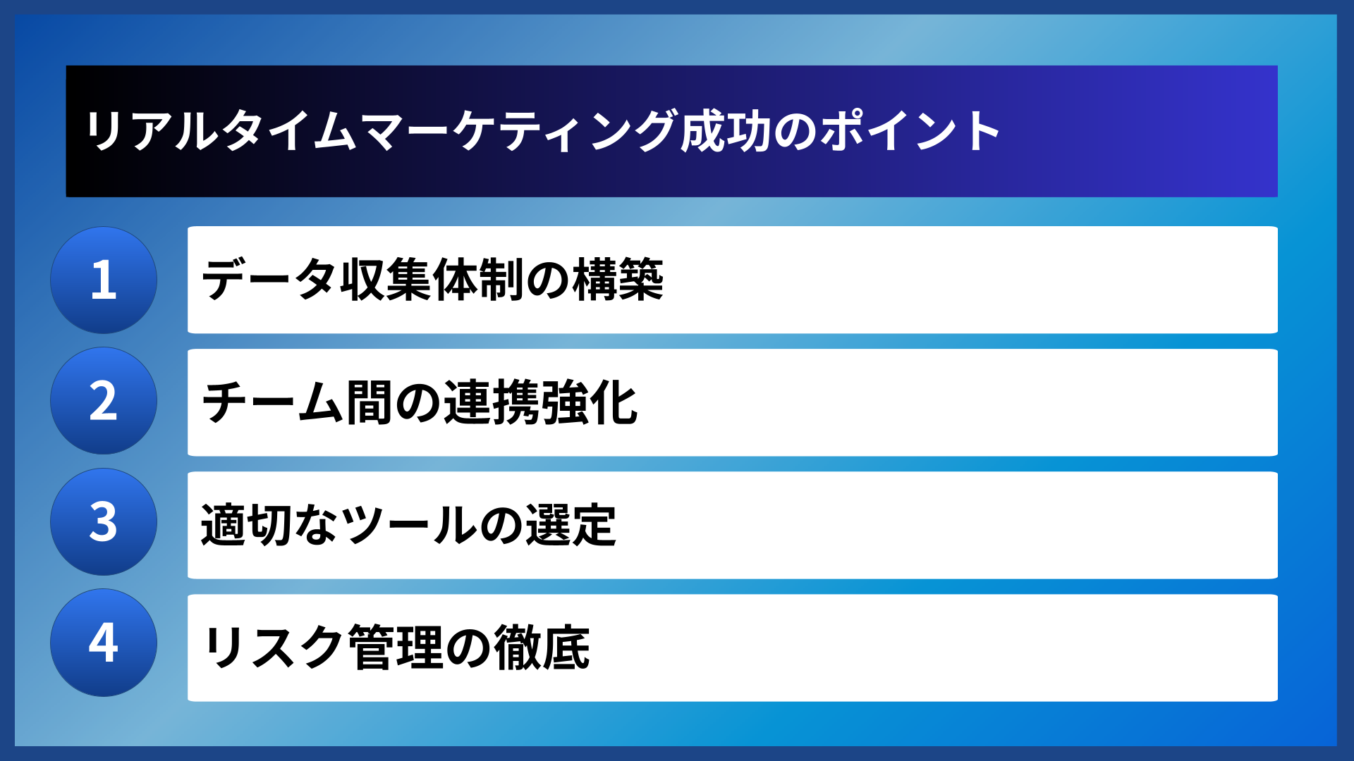 リアルタイムマーケティング成功のポイント