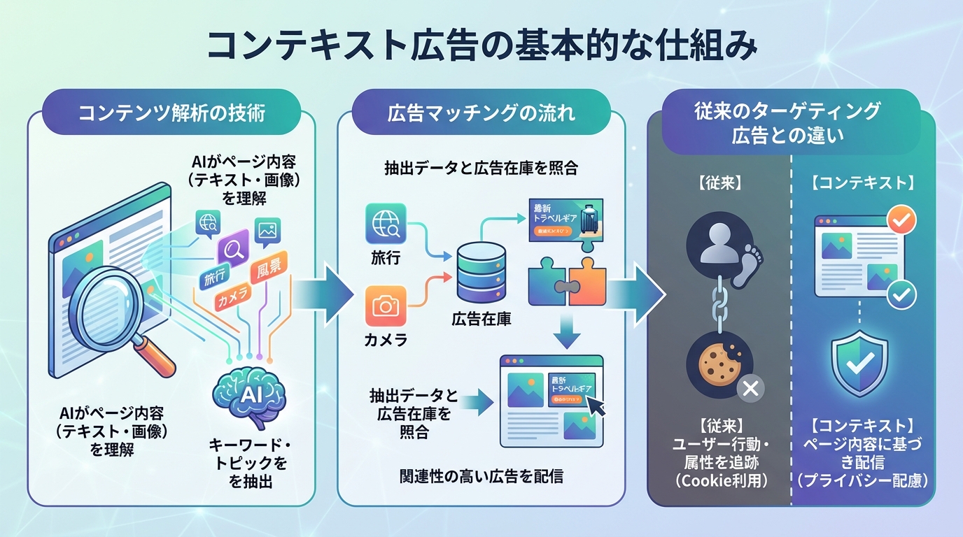 コンテキスト広告の基本的な仕組み