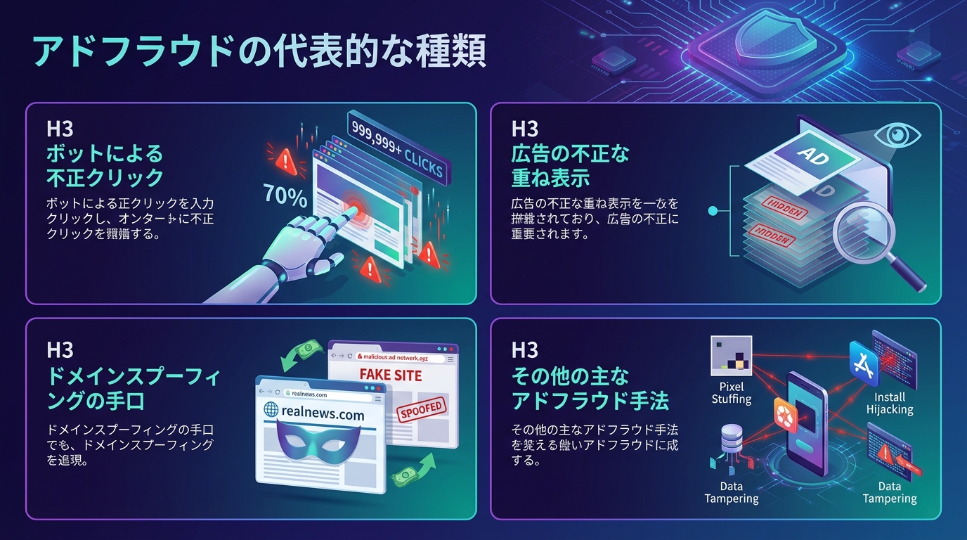 アドフラウドの代表的な種類