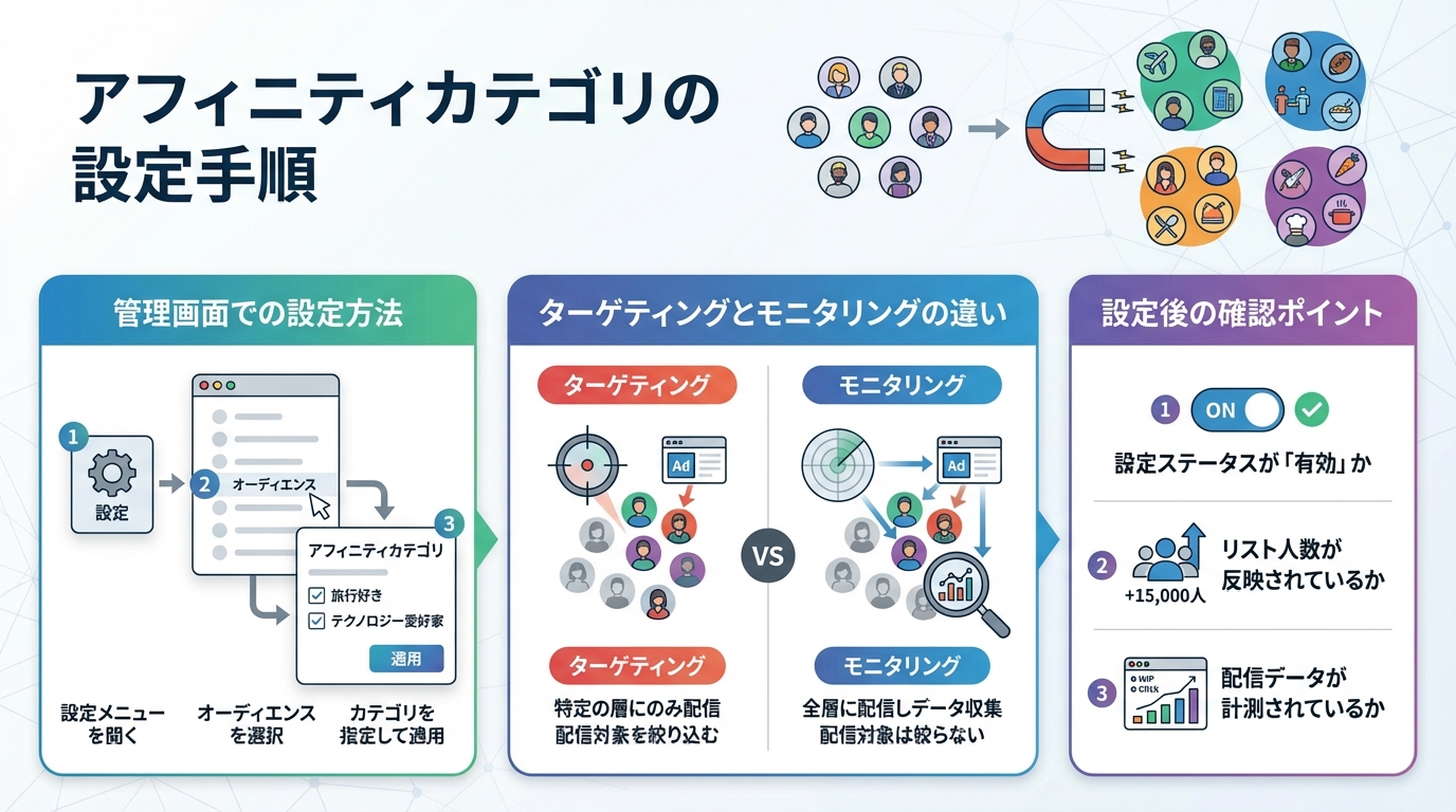 アフィニティカテゴリの設定手順