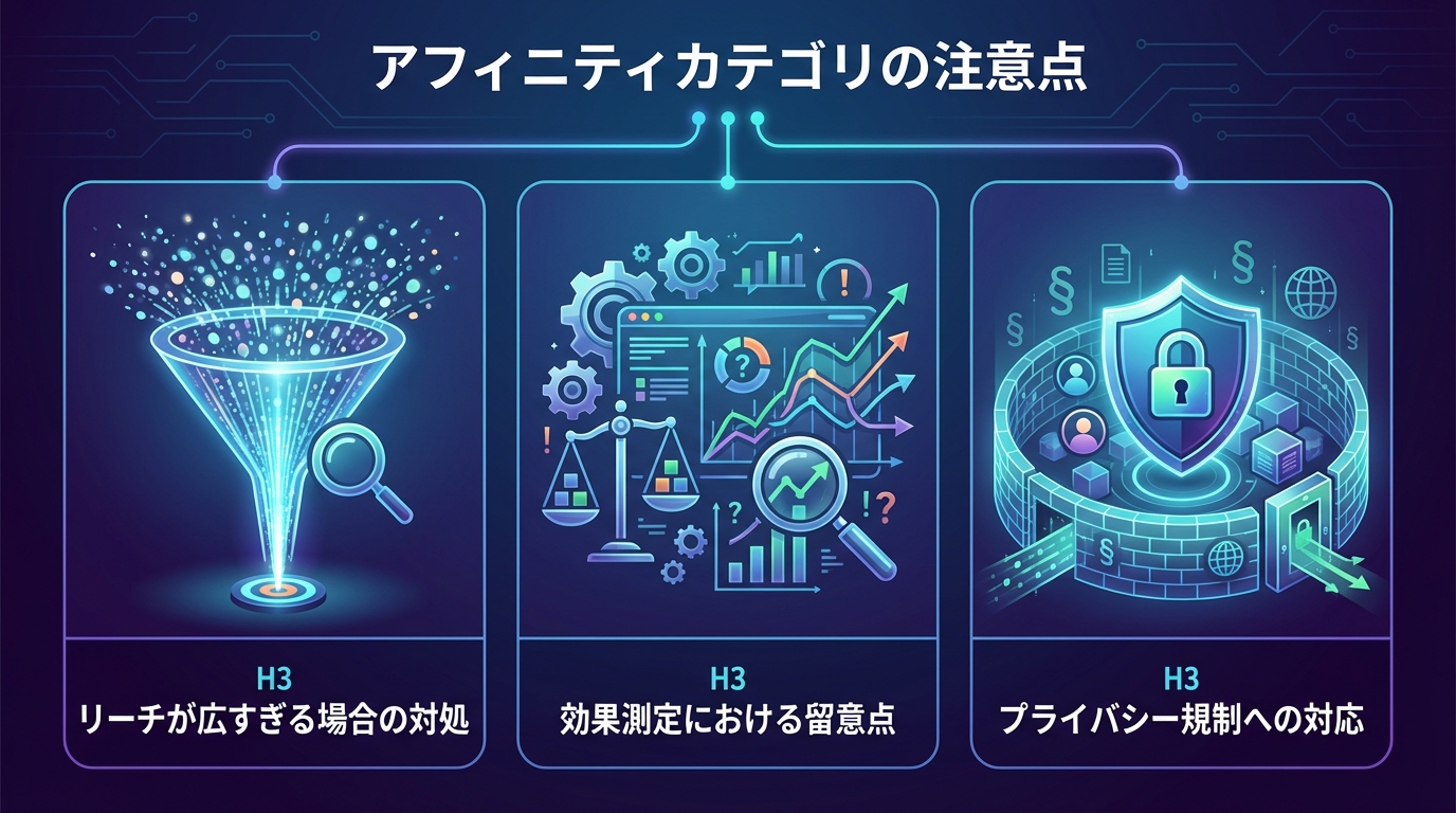 アフィニティカテゴリの注意点