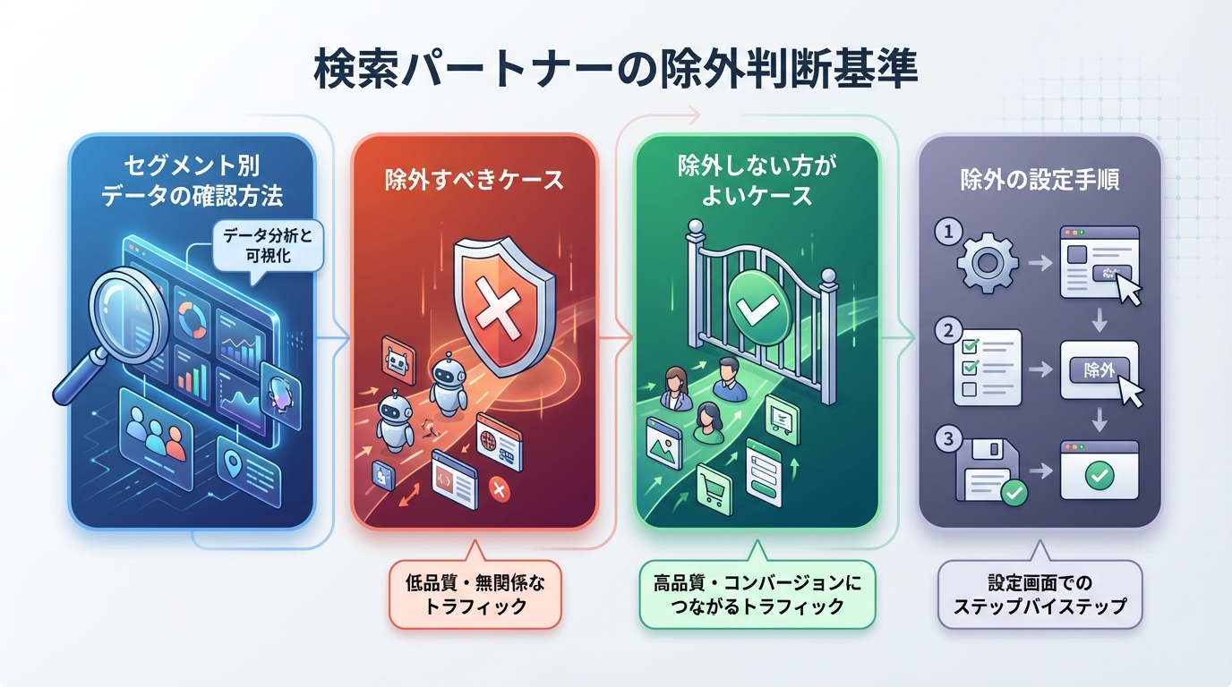 検索パートナーの除外判断基準