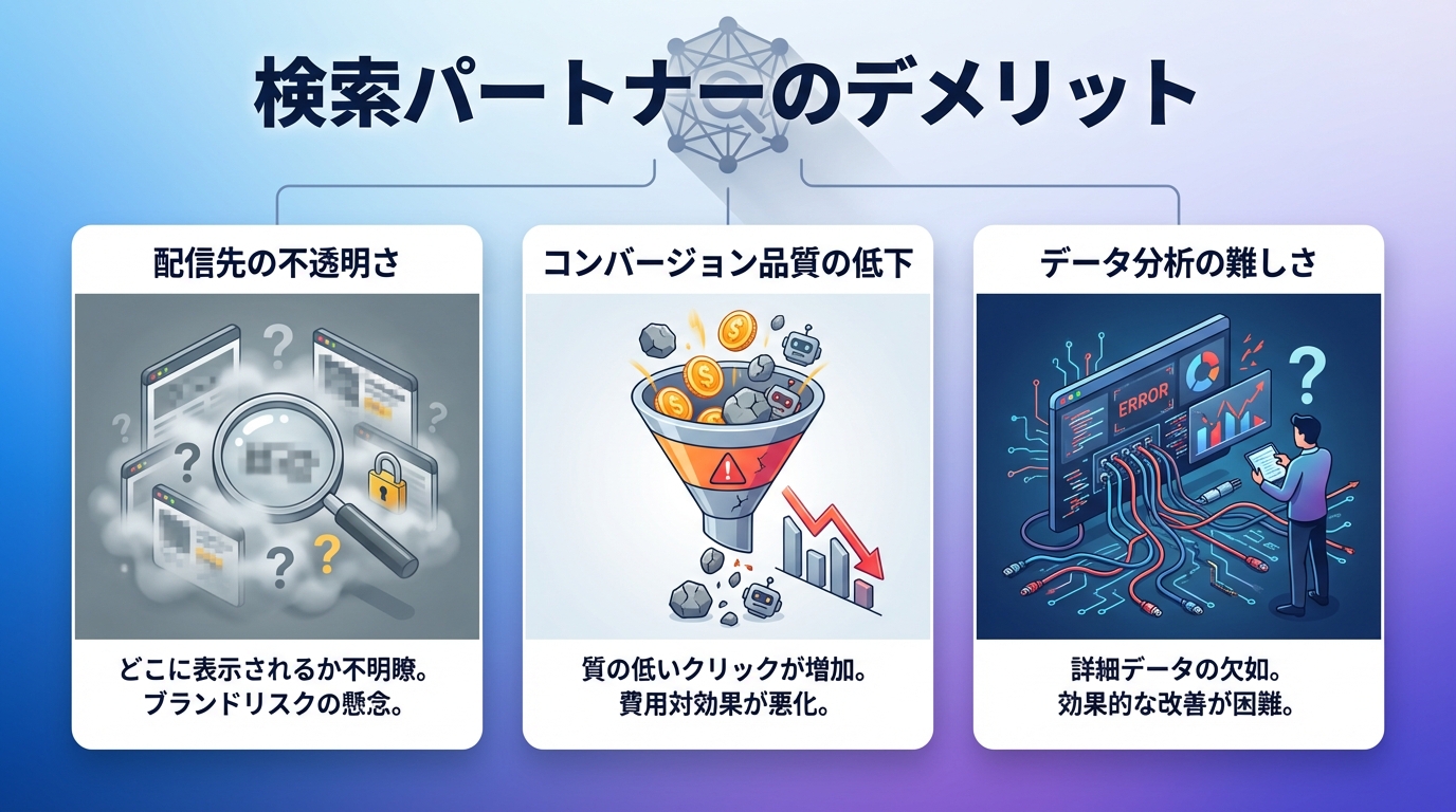 検索パートナーのデメリット