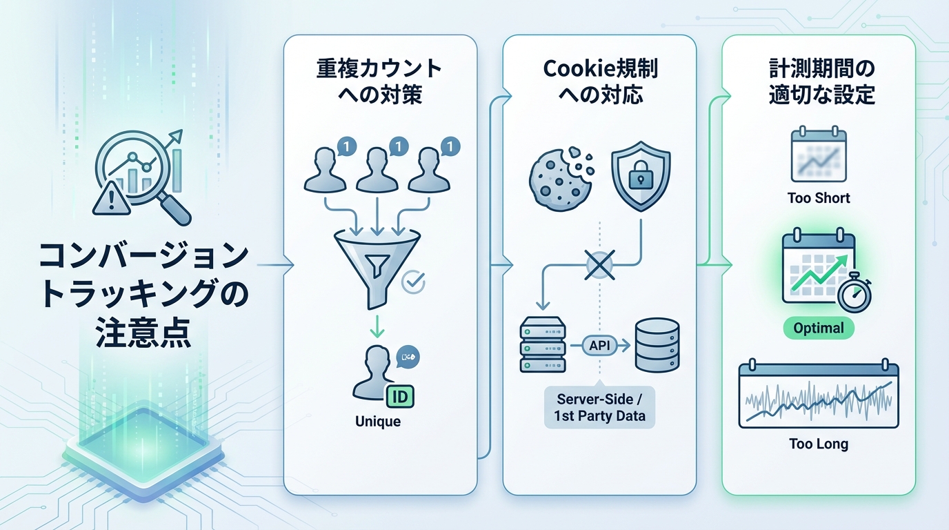 コンバージョントラッキングの注意点