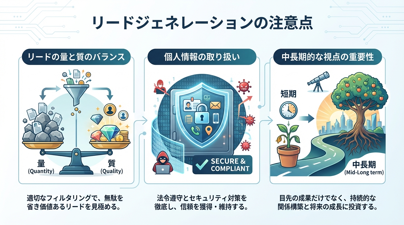 リードジェネレーションの注意点