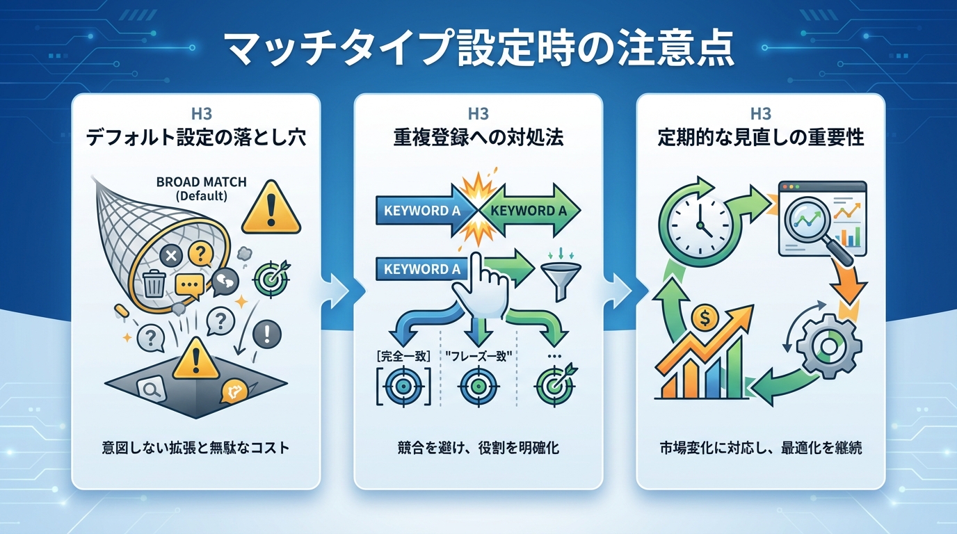 マッチタイプ設定時の注意点