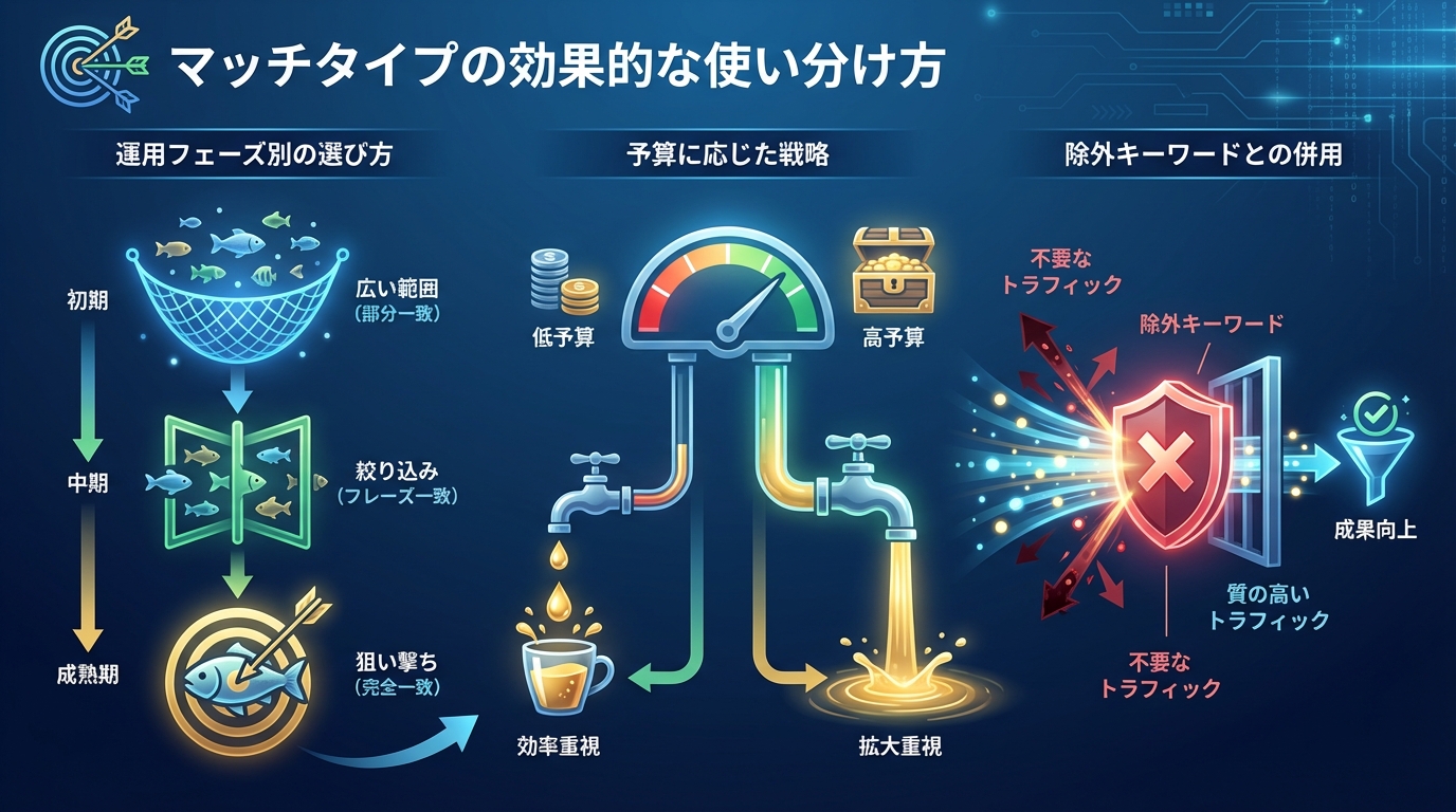 マッチタイプの効果的な使い分け方