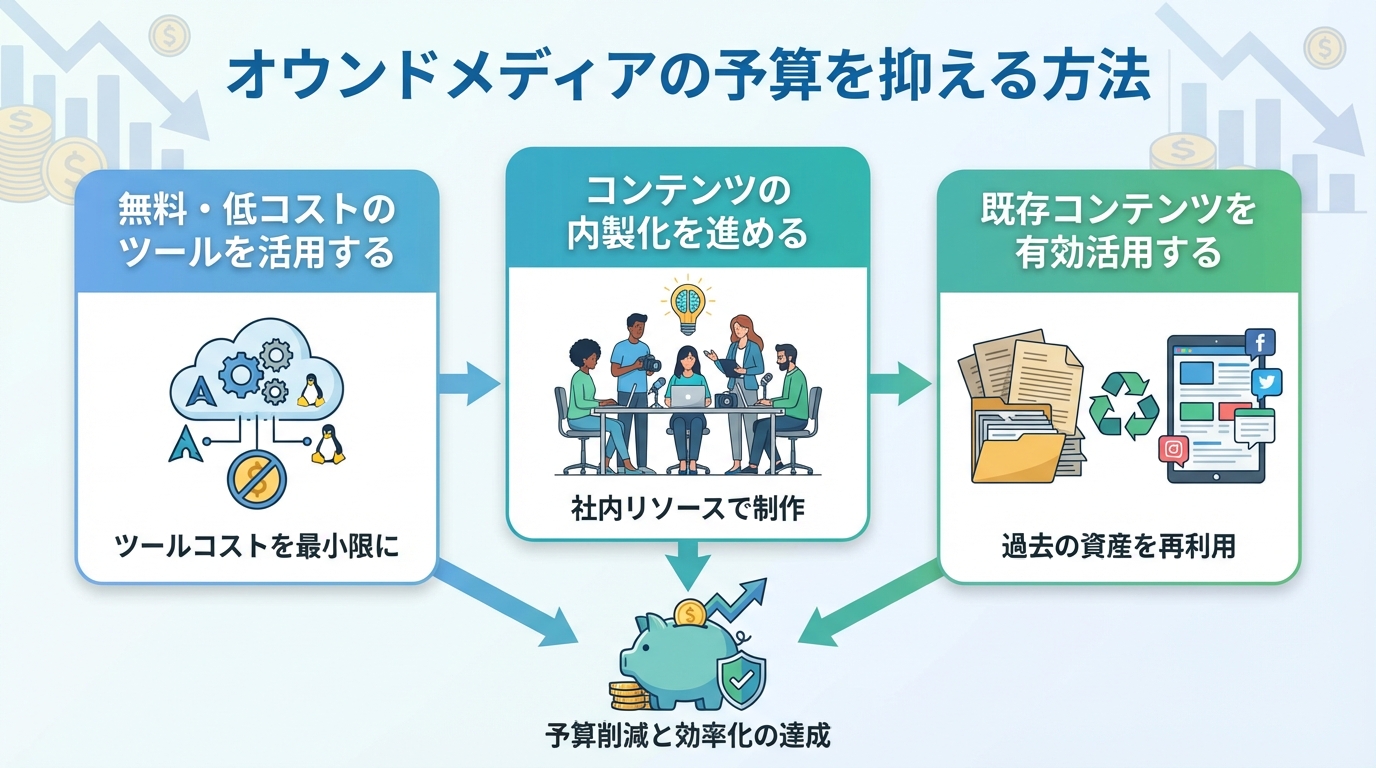 オウンドメディアの予算を抑える方法