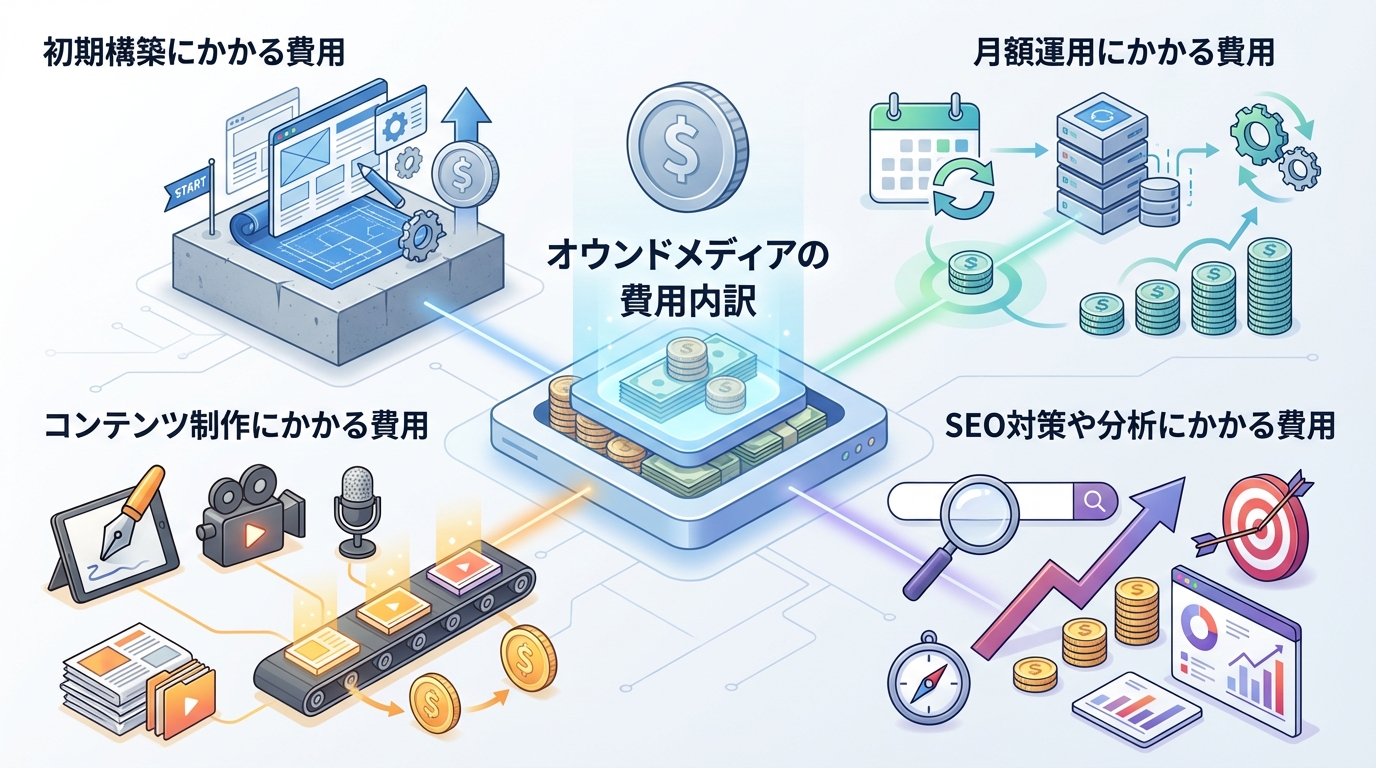 オウンドメディアの費用内訳