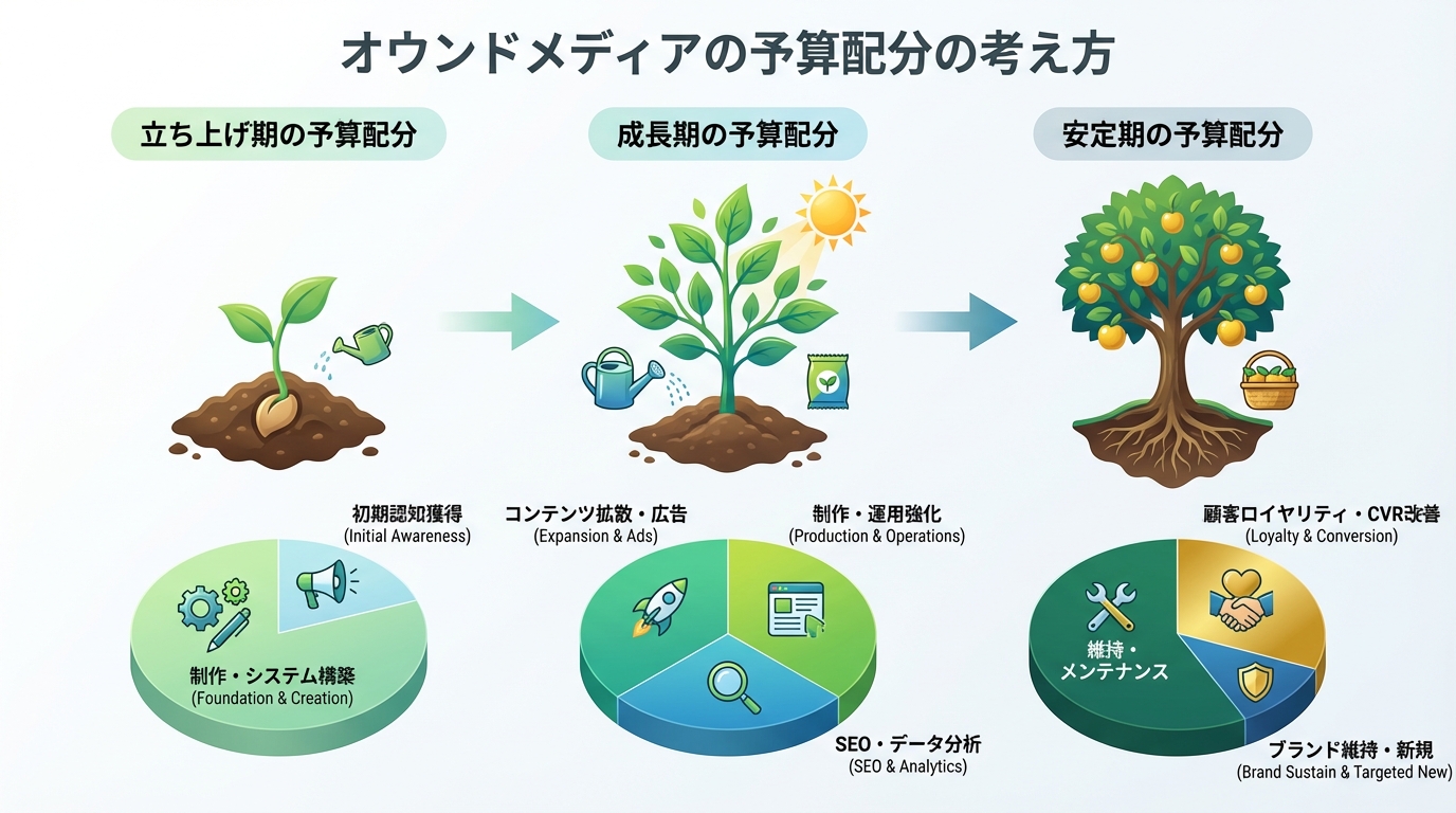 オウンドメディアの予算配分の考え方