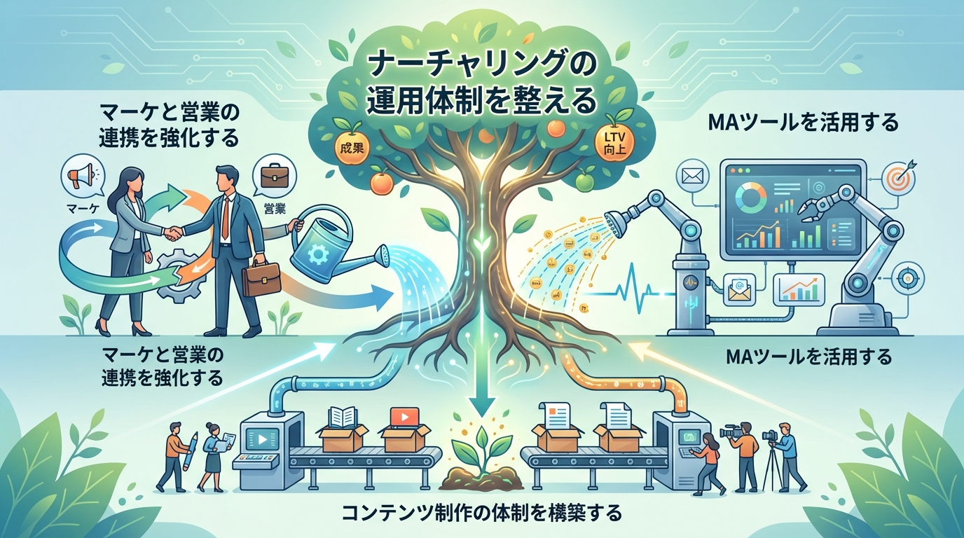 ナーチャリングの運用体制を整える