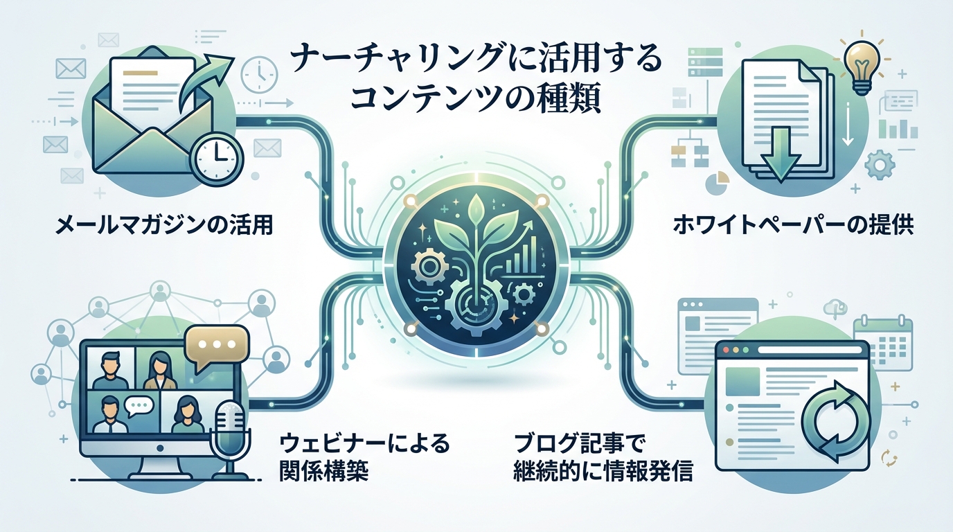 ナーチャリングに活用するコンテンツの種類