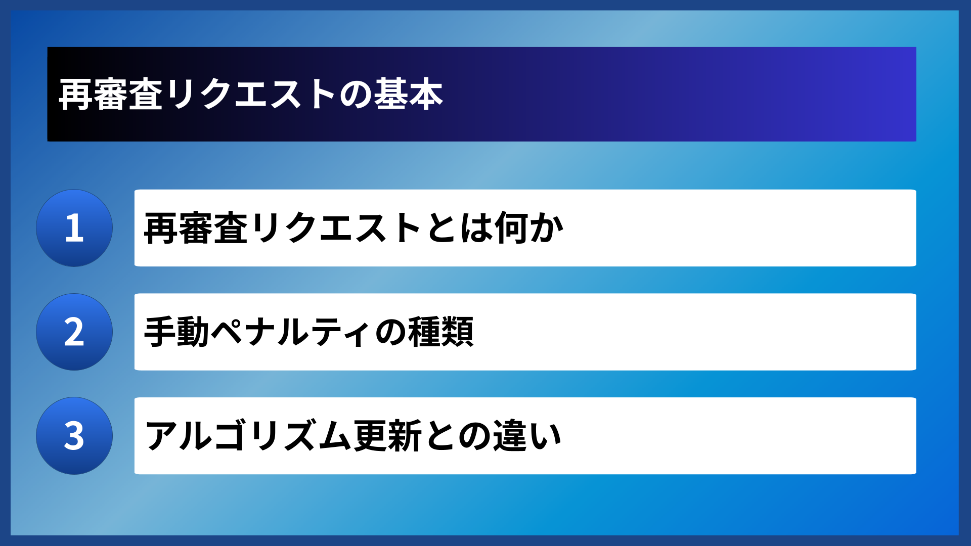 再審査リクエストの基本