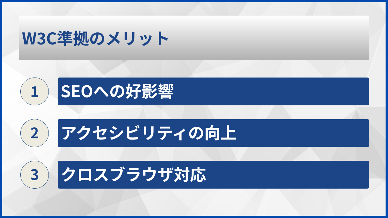 W3C準拠のメリット