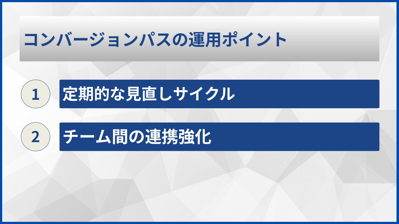 コンバージョンパスの運用ポイント