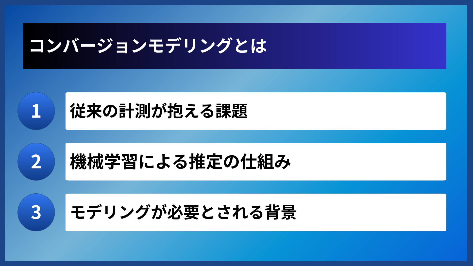 コンバージョンモデリングとは
