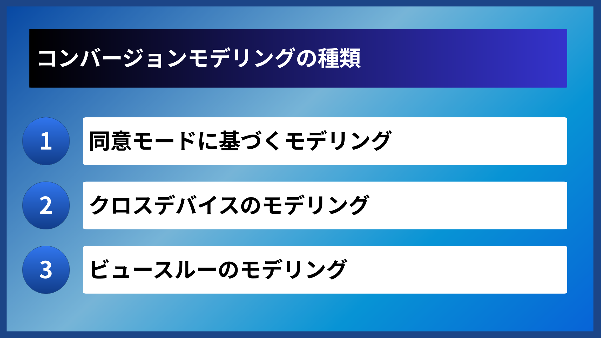 コンバージョンモデリングの種類