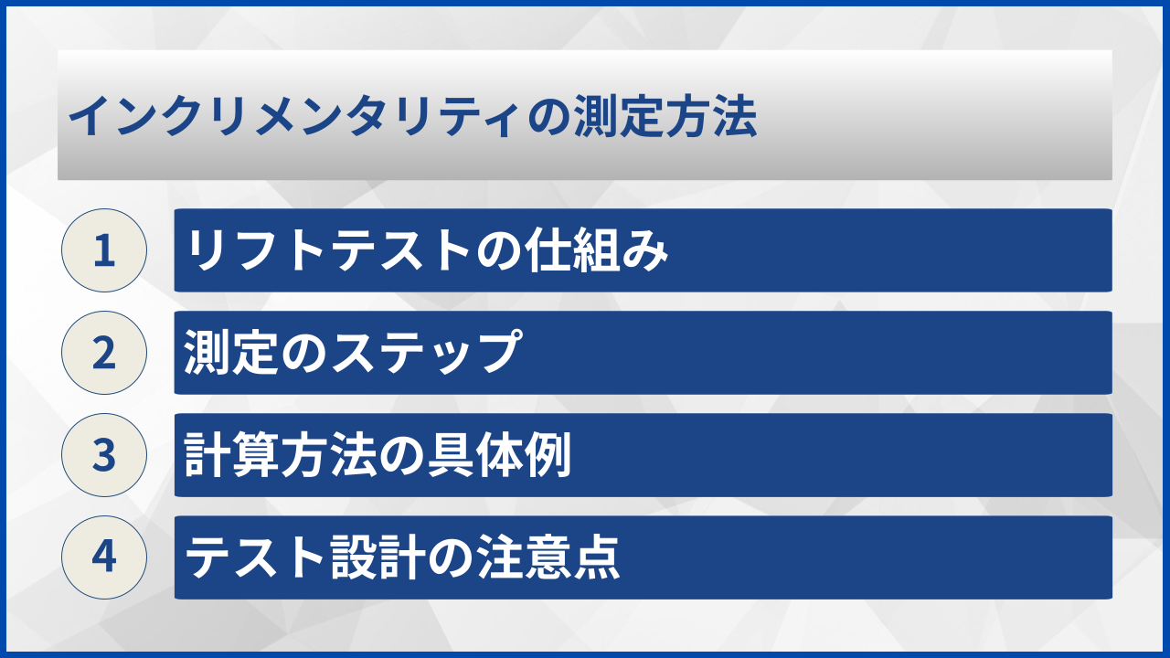 インクリメンタリティの測定方法