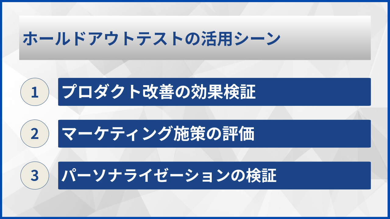 ホールドアウトテストの活用シーン
