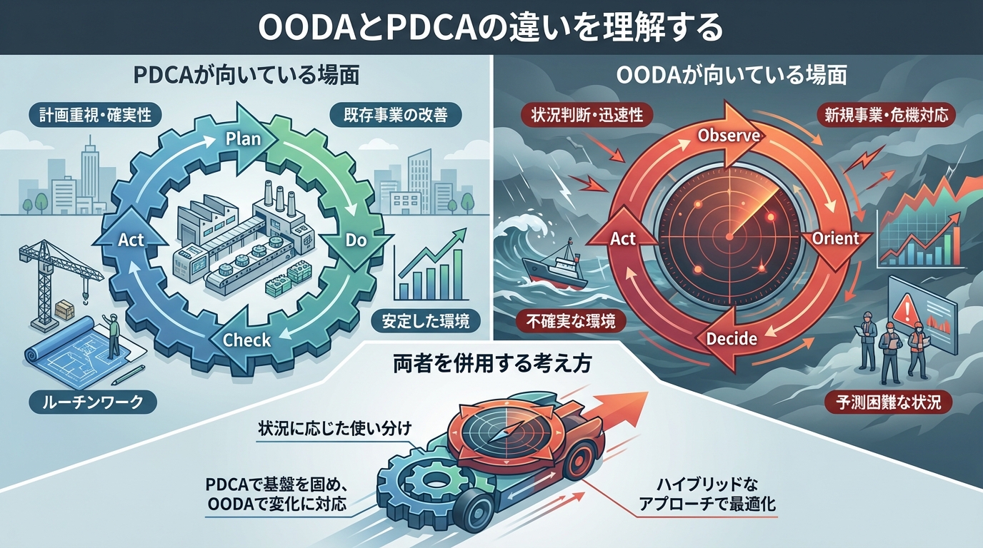 OODAとPDCAの違いを理解する