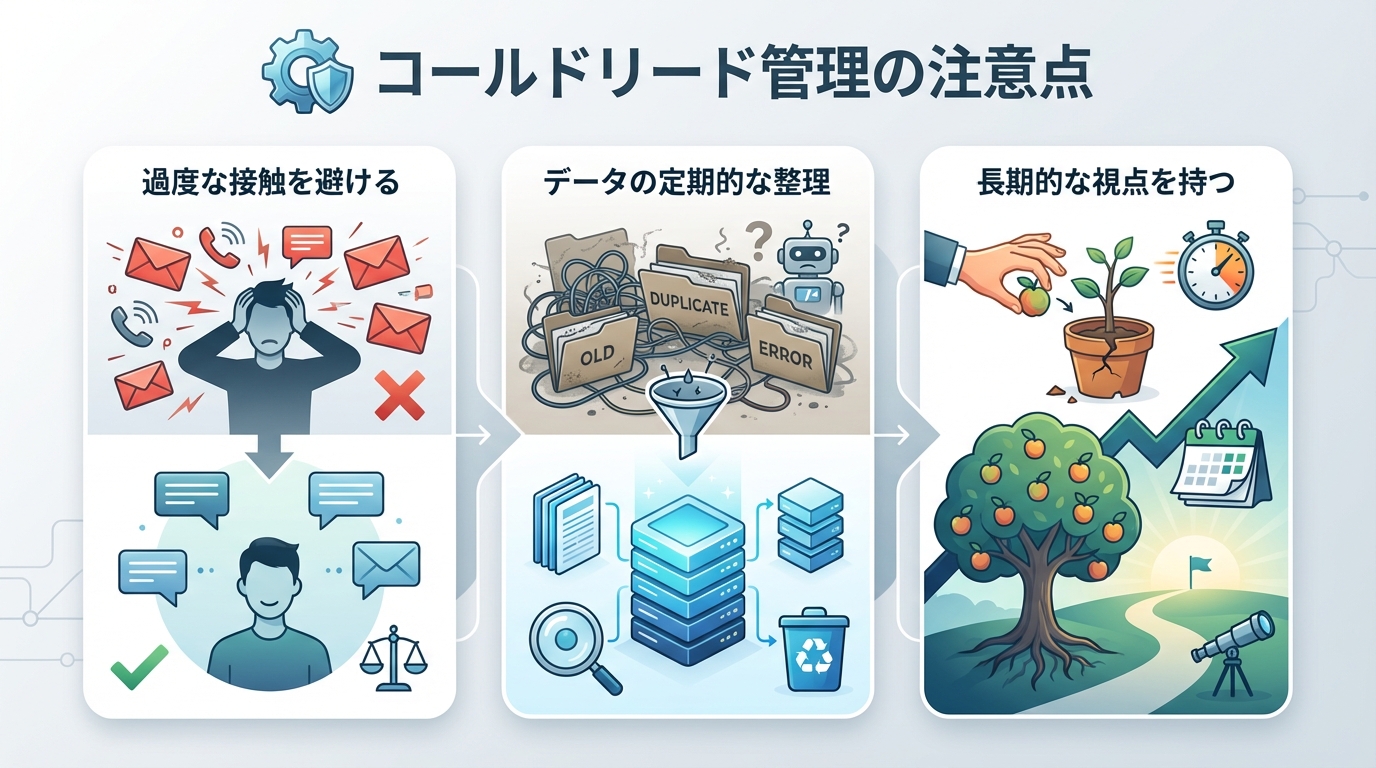 コールドリード管理の注意点